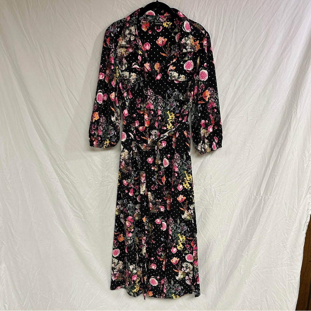 Torrid Floral Shirt Dress - Size 1X
